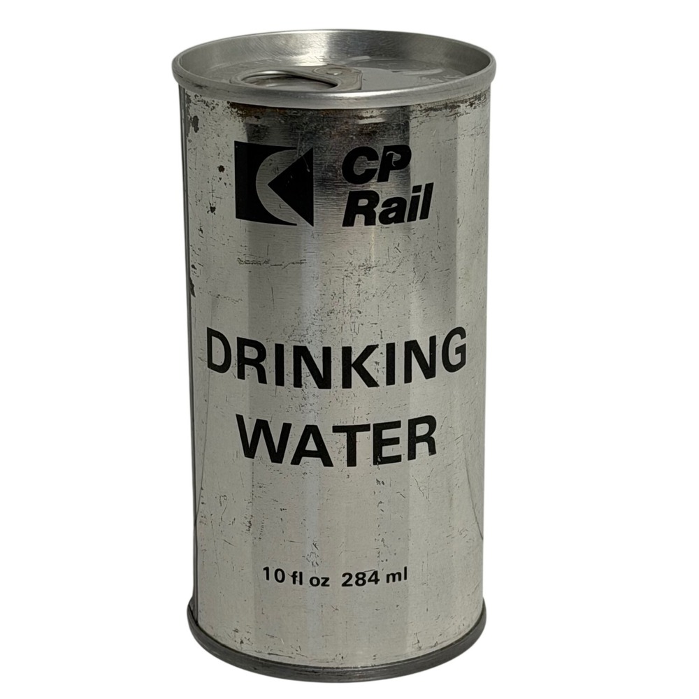 Vintage CP Rail Drinking Water Can 10oz 284ml Canadian Pacific Railway Train